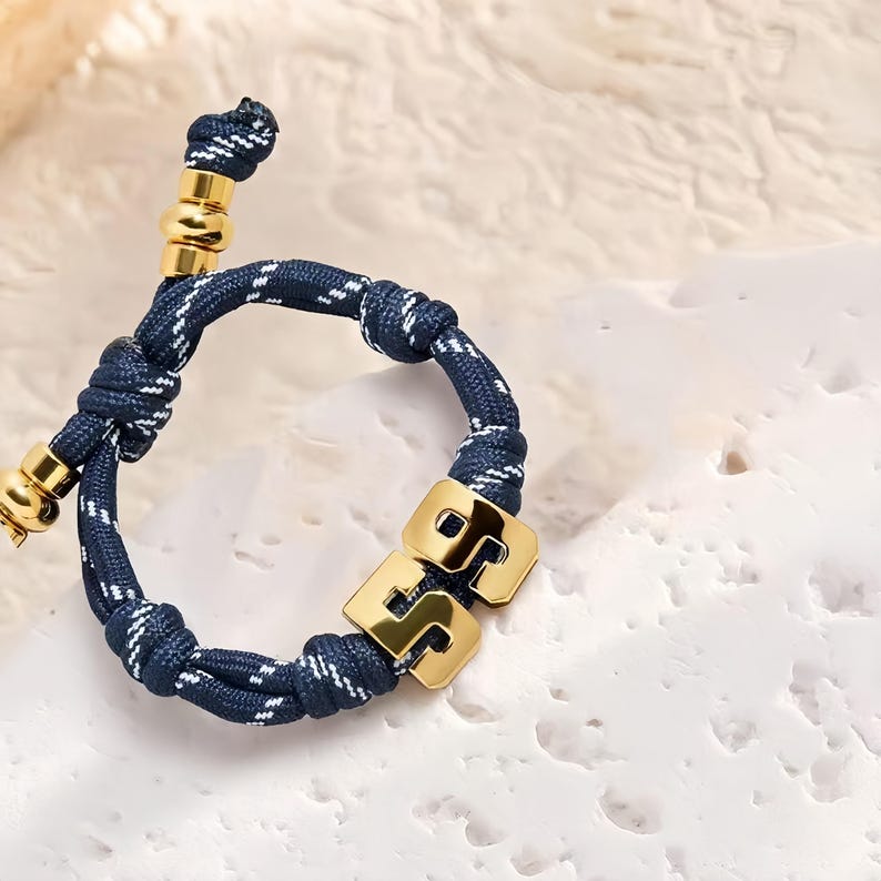 Custom Varsity Number Knotty Bracelet Unisex Personalized Bracelet