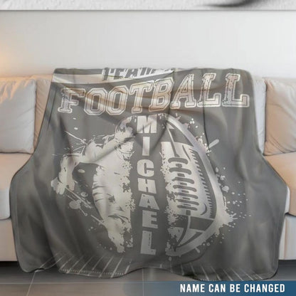 Custom Football Blanket with Name and Number