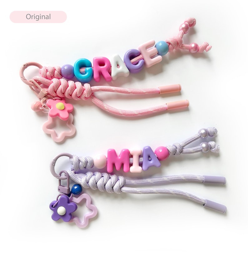 Personalized Beaded Name Keychain