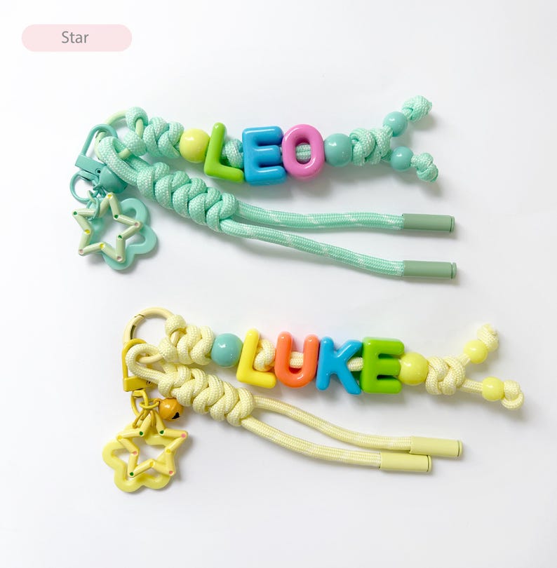 Personalized Beaded Name Keychain
