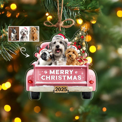 Custom Pet's First Christmas Ornament, Pet Photo Ornament