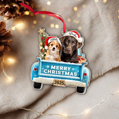Custom Pet's First Christmas Ornament, Pet Photo Ornament