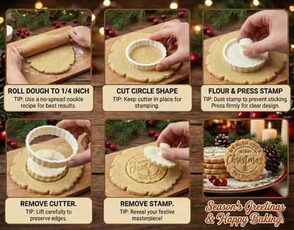 Personalized Christmas Cookie Cutter Stamp