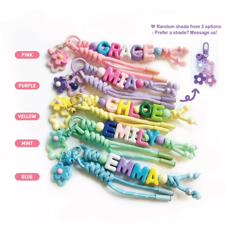 Personalized Beaded Name Keychain