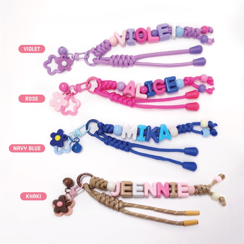 Personalized Beaded Name Keychain