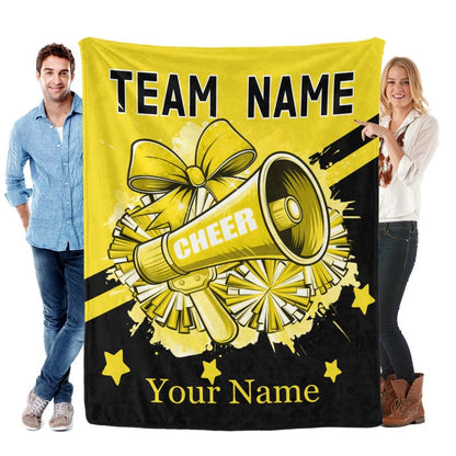 Custom Cheerleading Blanket, Personalized Flannel Throw