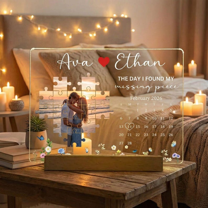 Custom Photo Light Frame The Day I Found My Missing Piece Customized Light