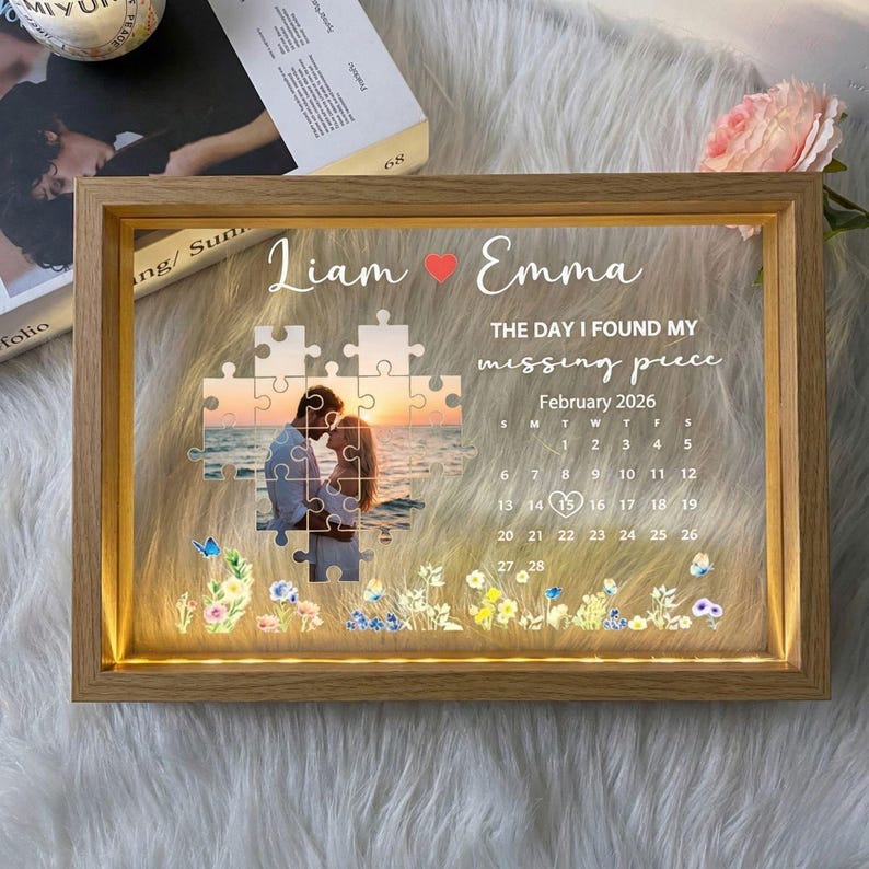 Custom Photo Light Frame The Day I Found My Missing Piece Customized Light