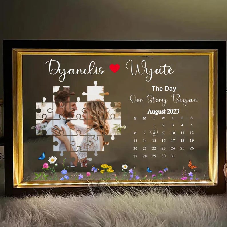 Custom Photo Light Frame The Day I Found My Missing Piece Customized Light