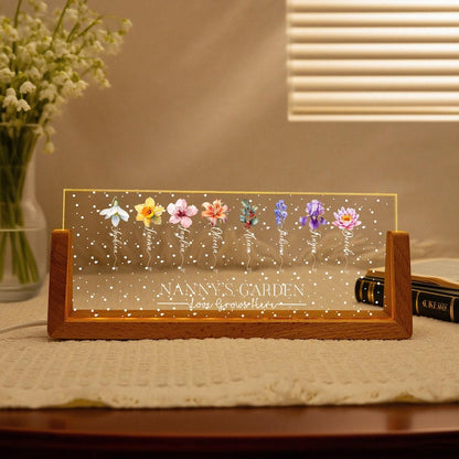 Custom Grandmas Garden Night Light: Unique Gifts for Grandma