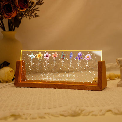 Custom Grandmas Garden Night Light: Unique Gifts for Grandma