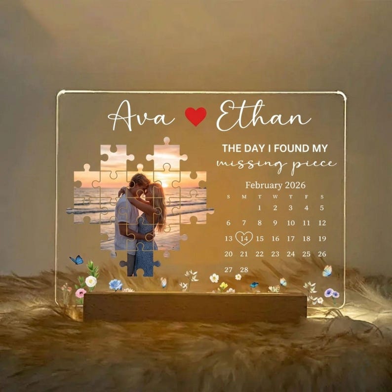 Custom Photo Light Frame The Day I Found My Missing Piece Customized Light