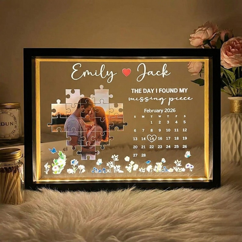 Custom Photo Light Frame The Day I Found My Missing Piece Customized Light