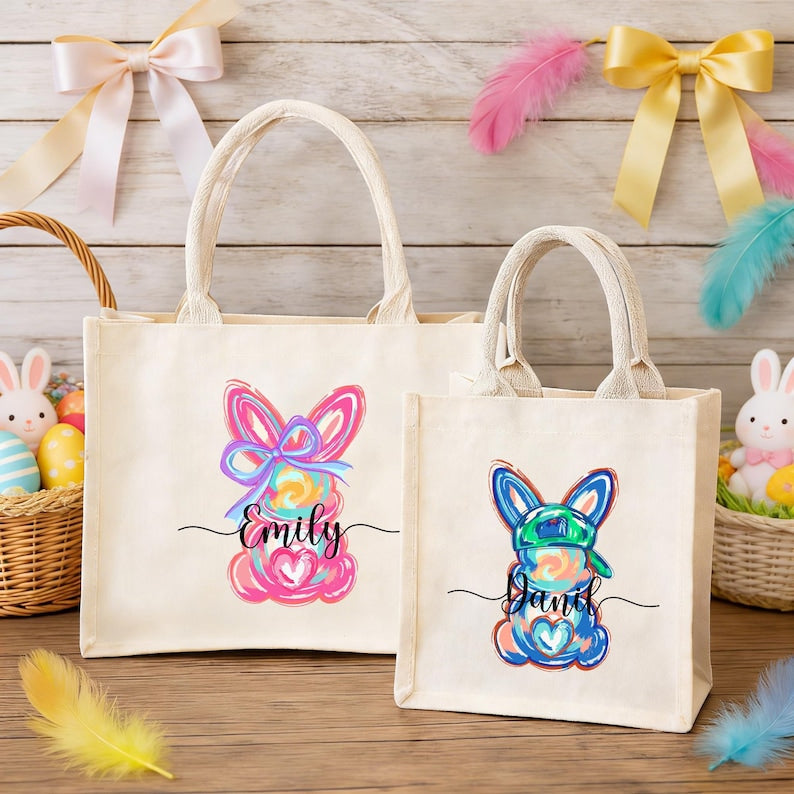 Personalized Easter Bag with Name,Easter Basket gift
