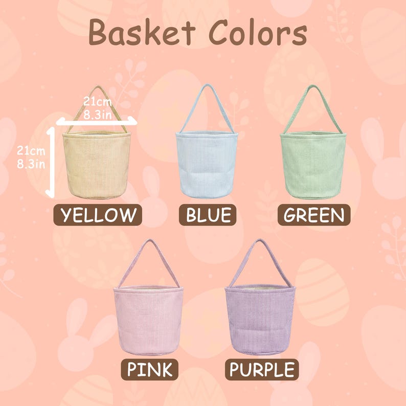 Personalized Seersucker Easter Basket, Embroidered Name Kids Basket