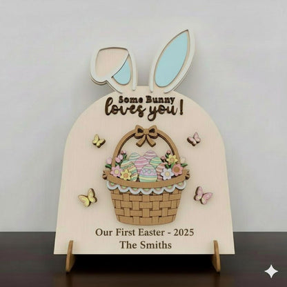 Custom Name Baby Easter Gift 2026,"Some Bunny Loves You"