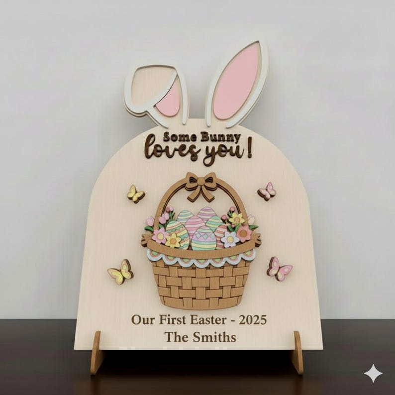 Custom Name Baby Easter Gift 2026,"Some Bunny Loves You"