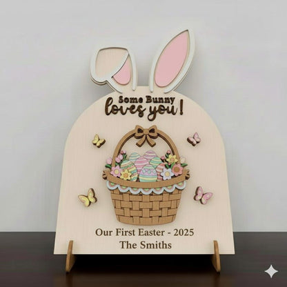Custom Name Baby Easter Gift 2026,"Some Bunny Loves You"