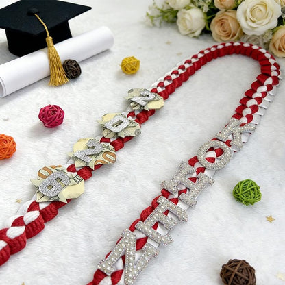 Custom Name Graduation Lei, Decorative paper Style Origami Heart Year