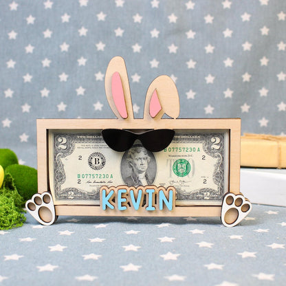 Custom Name Bunny Easter Cash Holder, 2026 Easter Money Holder