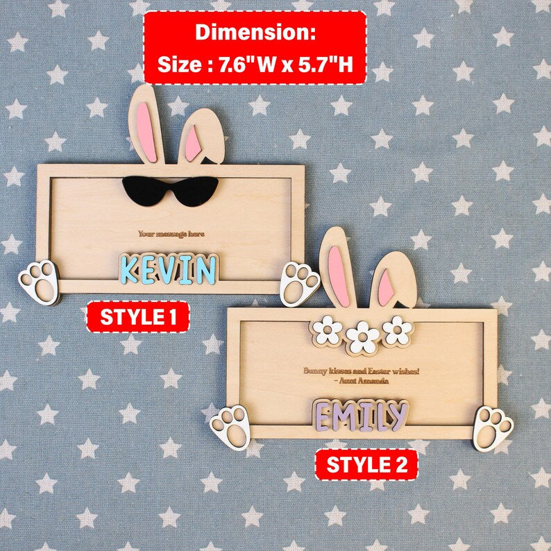 Custom Name Bunny Easter Cash Holder, 2026 Easter Money Holder