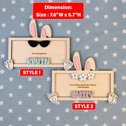 Custom Name Bunny Easter Cash Holder, 2026 Easter Money Holder