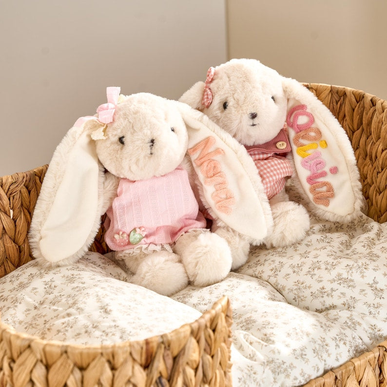 Custom Name Easter Bunny Plushies | Easter Gifts | Plush Bunny with Name