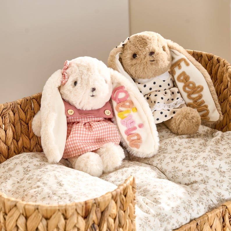 Custom Name Easter Bunny Plushies | Easter Gifts | Plush Bunny with Name
