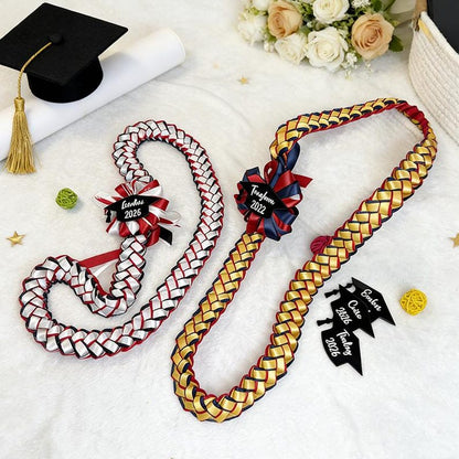 Personalized Graduation Lei Class of 2026, Custom Name & Year Cap