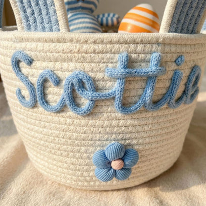 Personalized Easter Basket with Name Egg Hunt