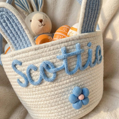 Personalized Easter Basket with Name Egg Hunt