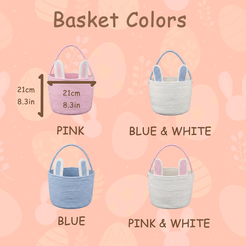 Personalized Easter Basket with Name Egg Hunt