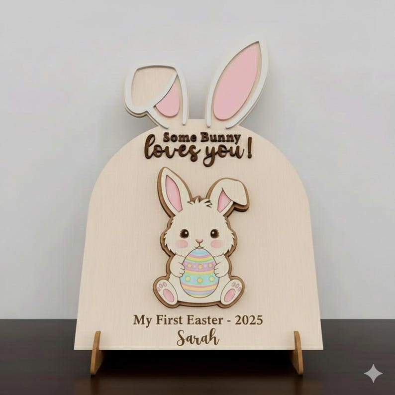 Custom Name Baby Easter Gift 2026,"Some Bunny Loves You"