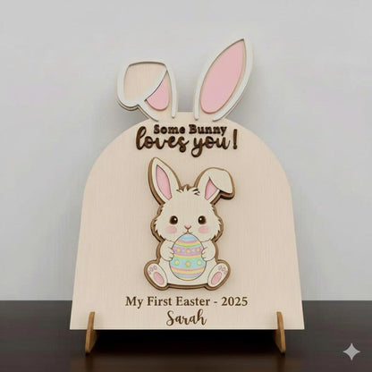 Custom Name Baby Easter Gift 2026,"Some Bunny Loves You"
