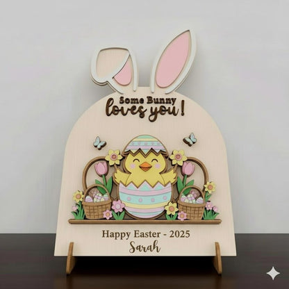 Custom Name Baby Easter Gift 2026,"Some Bunny Loves You"