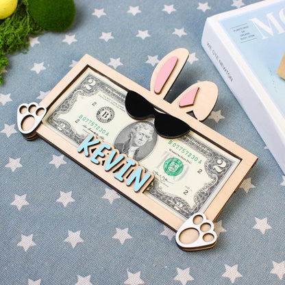 Custom Name Bunny Easter Cash Holder, 2026 Easter Money Holder