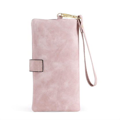 Personalized Birth Flower Leather Wallet For Women Gift for Mom Custom Birth Flower Wallet