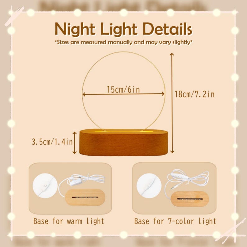 Personalized Grandma's Garden Night Light, Birth Month Flower LED Lamp, Mother's Day Gift