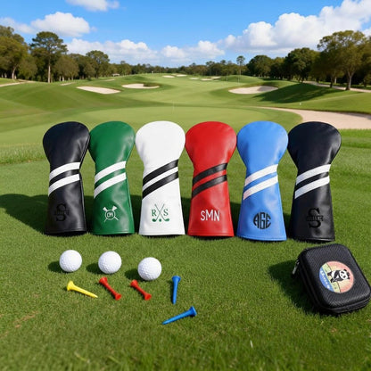 Personalized Golf Club Headcover, Custom Leather Golf Club Cover