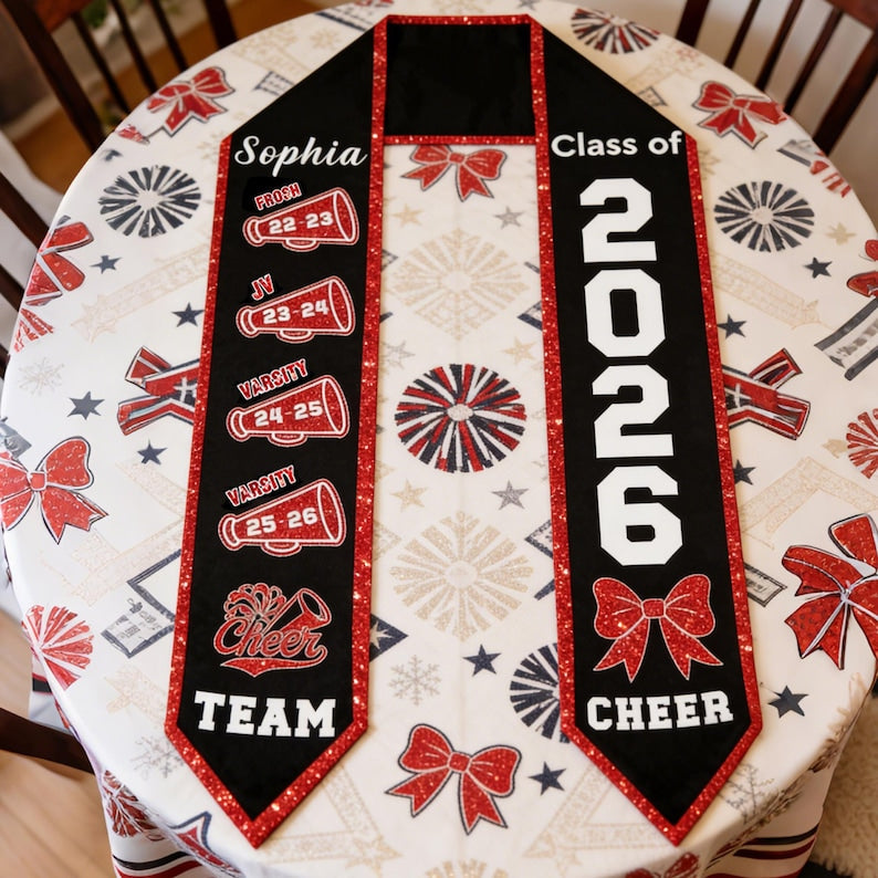 Personalized Cheerleader Graduation Stole