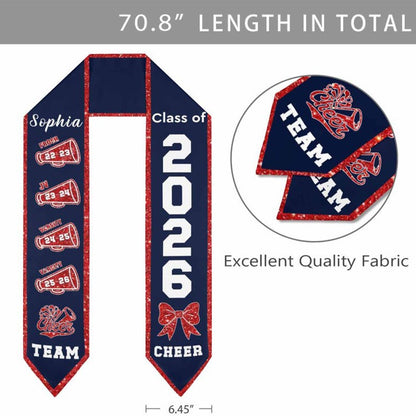 Personalized Cheerleader Graduation Stole