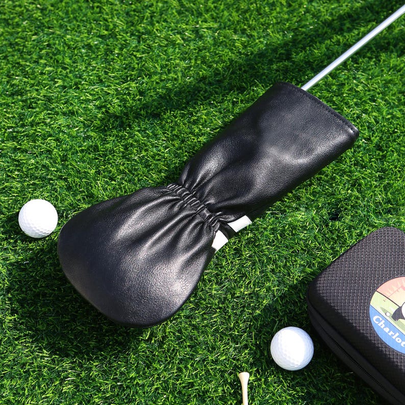 Personalized Golf Club Headcover, Custom Leather Golf Club Cover
