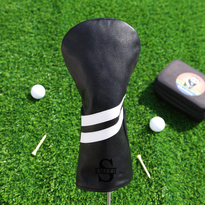 Personalized Golf Club Headcover, Custom Leather Golf Club Cover