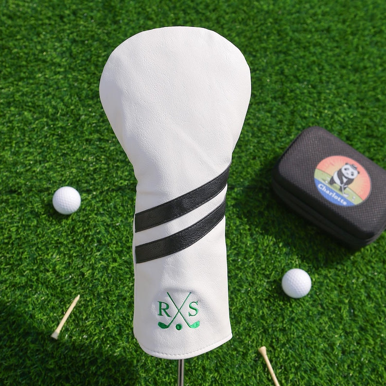 Personalized Golf Club Headcover, Custom Leather Golf Club Cover