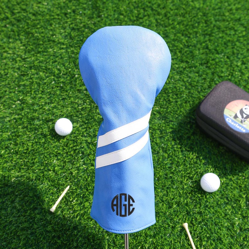 Personalized Golf Club Headcover, Custom Leather Golf Club Cover