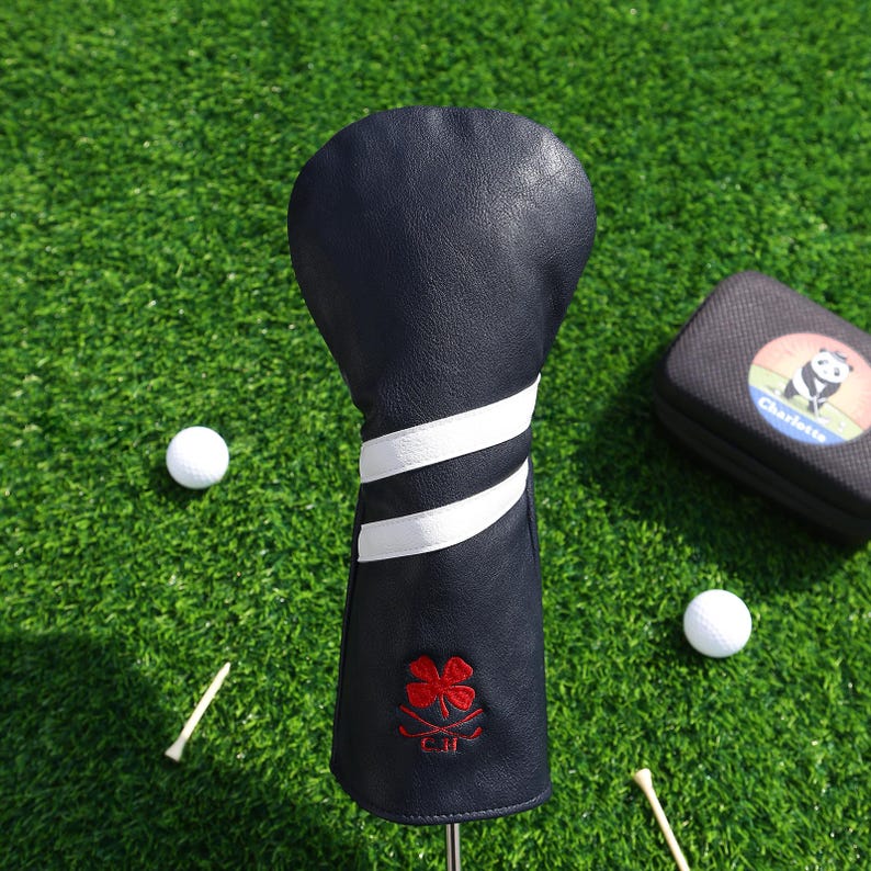 Personalized Golf Club Headcover, Custom Leather Golf Club Cover