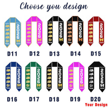 Personalized Cheerleader Graduation Stole