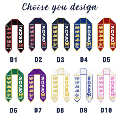 Personalized Cheerleader Graduation Stole
