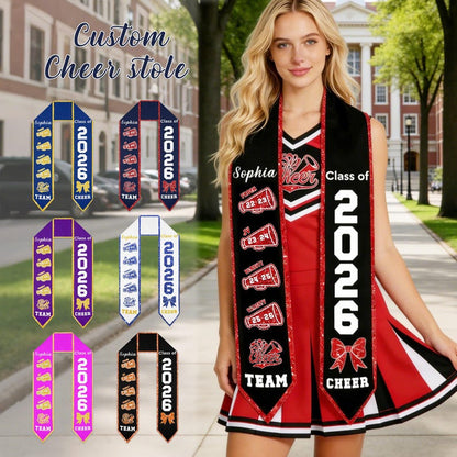 Personalized Cheerleader Graduation Stole