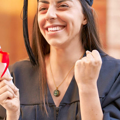 Custom Graduation Necklace with Birthstone, High School University